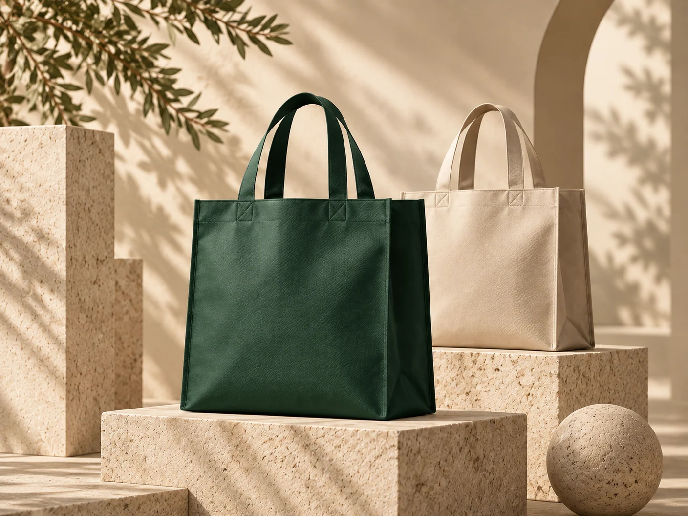 Green and ivory custom bag design concepts